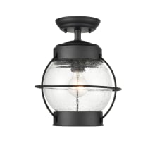Aremelo 10" Wide Outdoor Semi-Flush Lantern Ceiling Fixture