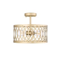 Arelyn 13" Wide Semi-Flush Drum Ceiling Fixture