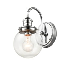 Ella 11" Tall Wall Sconce with Clear Glass Shade - ADA Compliant