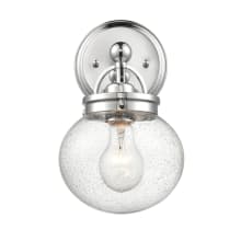 Abby 11" Tall Wall Sconce with Seedy Glass Shade - ADA Compliant