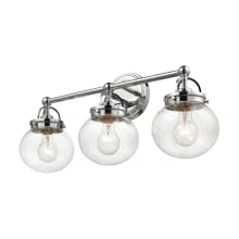 Abby 3 Light 24" Wide Vanity Light with Seedy Glass Shades - ADA Compliant