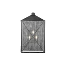 Caswell 3 Light 22" Tall Outdoor Wall Sconce