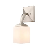 Eddison 11" Tall Wall Sconce with Frosted Opal Shade