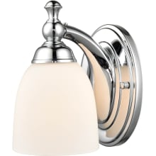 8" Tall Bathroom Sconce with Frosted Glass Shade