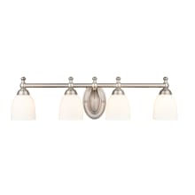 4 Light 30" Wide Vanity Light with Frosted Glass Shades