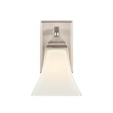 12" Tall Bathroom Sconce with Frosted Glass Shade