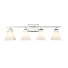 4 Light 32" Wide Vanity Light with Frosted Glass Shades