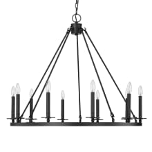 Florence 10 Light 36" Wide Taper Candle Chandelier