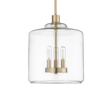Asheville 3 Light 12" Wide Pendant with Clear Glass Shade