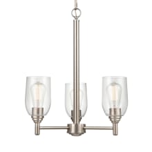 Arlett 3 Light 19" Wide Chandelier with Clear Glass Shades