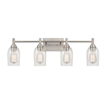 Arlett 4 Light 31" Wide Vanity Light with Clear Glass Shades