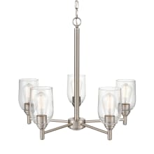 Arlett 5 Light 25" Wide Chandelier with Clear Glass Shades