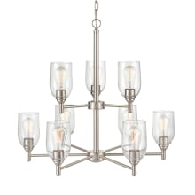 Arlett 9 Light 30" Wide Chandelier with Clear Glass Shades