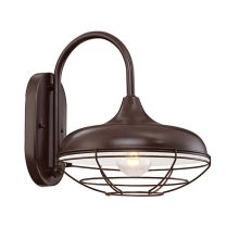 RLM Single Light 11" Tall Outdoor Wall Sconce with Wire Guard