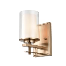 Huderson 9" Tall Wall Sconce with Clear Glass Shade