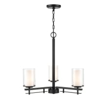 Huderson 3 Light 23" Wide Chandelier with Clear Glass Shades
