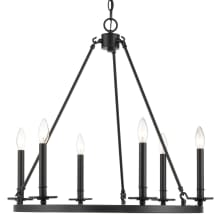 Florence 6 Light 26" Wide Taper Candle Chandelier