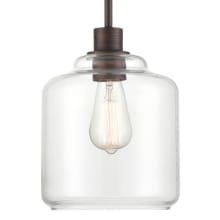 Asheville 8" Wide Mini Pendant with Clear Glass Shade