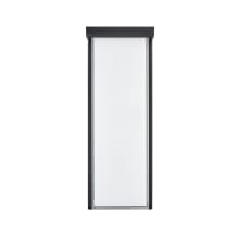 14" Tall LED Outdoor Wall Sconce with Frosted Glass Shade - ADA Compliant