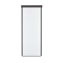 20" Tall LED Outdoor Wall Sconce with Frosted Glass Shade - ADA Compliant