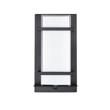 11" Tall LED Outdoor Wall Sconce with Frosted Glass Shade - ADA Compliant