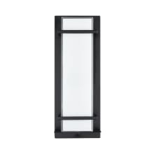 16" Tall LED Outdoor Wall Sconce with Frosted Glass Shade - ADA Compliant