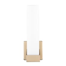 13" Tall LED Outdoor Wall Sconce with Frosted Glass Shade - ADA Compliant