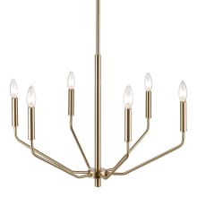 Laurell 6 Light 24" Wide Taper Candle Style Chandelier
