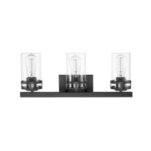 Lunden 3 Light 22" Wide Vanity Light with Clear Glass Shades