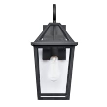 Eston 18" Tall Outdoor Wall Sconce with Clear Glass Shade - ADA Compliant
