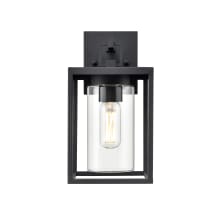 Ellway 13" Tall Outdoor Wall Sconce with Clear Glass Shade - ADA Compliant