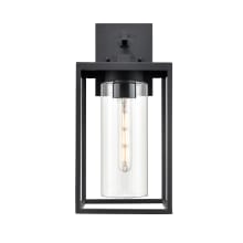 Ellway 16" Tall Outdoor Wall Sconce with Clear Glass Shade - ADA Compliant