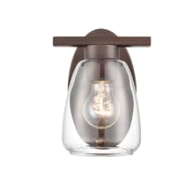 10" Tall Bathroom Sconce with Clear Glass Shade