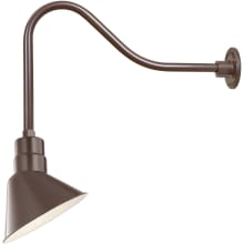 RLM 1 Light Outdoor Wall Sconce with 10" Wide Angle Shade and 23" Gooseneck Stem