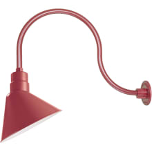 RLM 1 Light Outdoor Wall Sconce with 12" Angle Shade and 24" Gooseneck Stem
