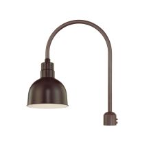 RLM 1 Light Post Light with 10" Wide Bowl Shade and Single Post Adapter