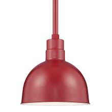 RLM 1 Light Outdoor Pendant with 12" Wide Bowl Shade and 12" Stem