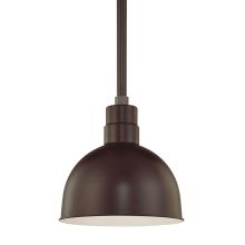 RLM 1 Light Outdoor Pendant with 12" Wide Bowl Shade and Canopy Kit