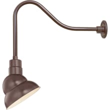 RLM 1 Light Outdoor Wall Sconce with 10" Wide Shade and 23" Gooseneck Stem