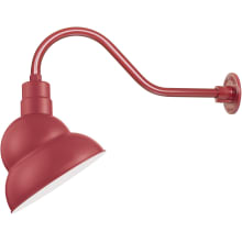 RLM 1 Light Outdoor Wall Sconce with 12" Wide Shade and 21.5" Gooseneck Stem