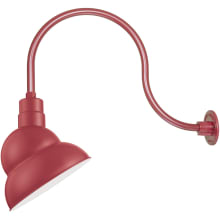 RLM 1 Light Outdoor Wall Sconce with 12" Wide Shade and 24" Gooseneck Stem