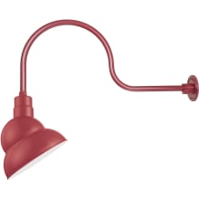 RLM 1 Light Outdoor Wall Sconce with 12" Wide Shade and 30" Gooseneck Stem