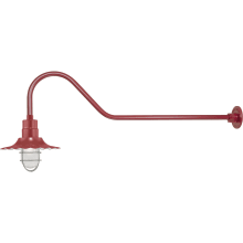 RLM 1 Light Outdoor Wall Sconce with 12" Wide Radial Shade and 41" Gooseneck Stem
