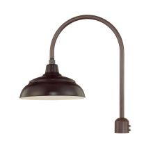 RLM 1 Light Post Light with 14" Warehouse Shade and Single Post Adapter
