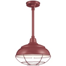 RLM 1 Light Outdoor Pendant with 14" Warehouse Shade and 36" Stem