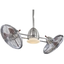 MinkaAire Gyro 42" Sweep 6 Blade Twin Turbo Indoor Ceiling Fan with LED Bulb and Wall Control Included