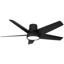 Chubby II 58" 5 Blade Flush Mount Indoor / Outdoor Smart LED Ceiling Fan