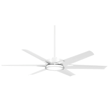 Deco 65" 6 Blade Indoor / Outdoor CCT LED Ceiling Fan with Remote Included