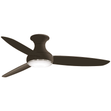 Concept III 54" 3 Blade Flush Mount Indoor / Outdoor Smart LED Ceiling Fan with Remote Control Included