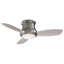 Concept II 44" 3 Blade Indoor LED Flush Mount Ceiling Fan with Remote Included